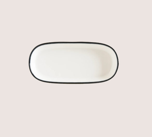 Linea Black Hygge Oval Servis Tabağı 14 Cm