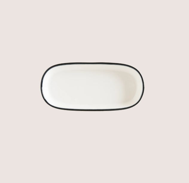 Linea Black Hygge Oval Servis Tabağı 18 Cm