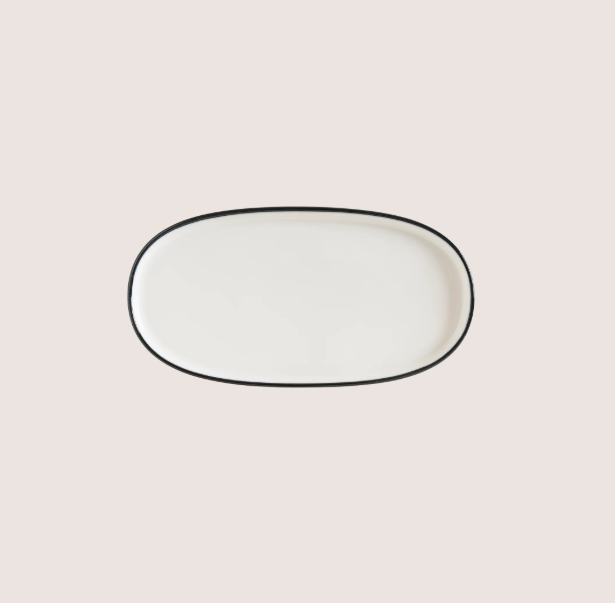 Linea Black Hygge Oval Tabak 21 Cm