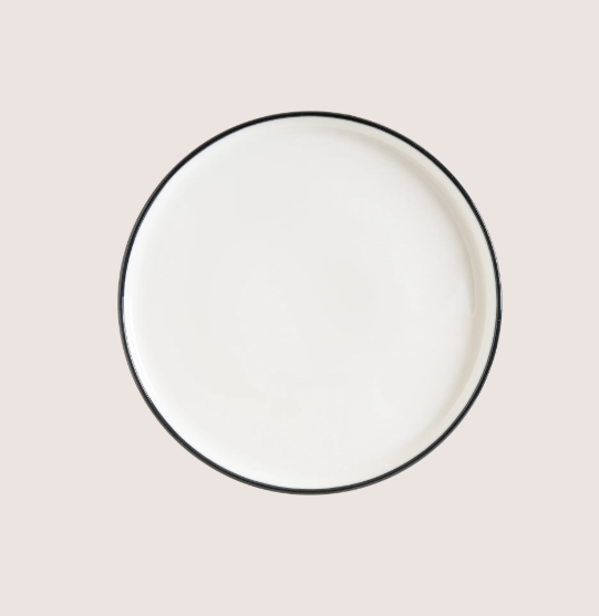 Linea Black Hygge Düz Tabak 25 Cm