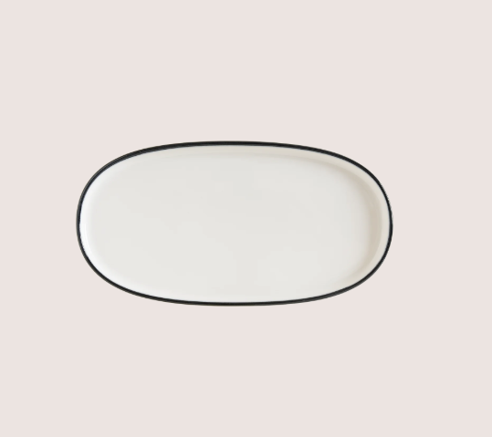 Linea Black Hygge Oval Servis Tabağı 30 Cm