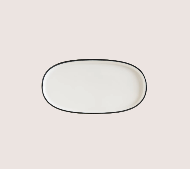Linea Black Hygge Oval Servis Tabağı 34 Cm