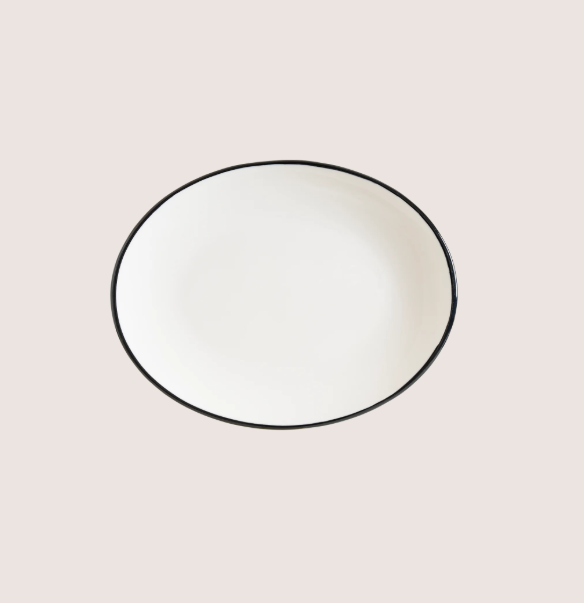 Linea Black Moove Oval Tabak 31*24 Cm