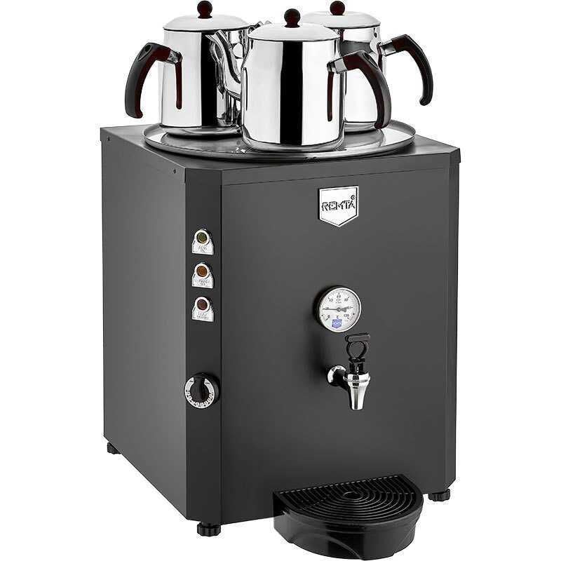 Remta Üç Demlik Jumbo Çay Makinesi 40 Litre (Otomatik Su Alma, Damacana)
