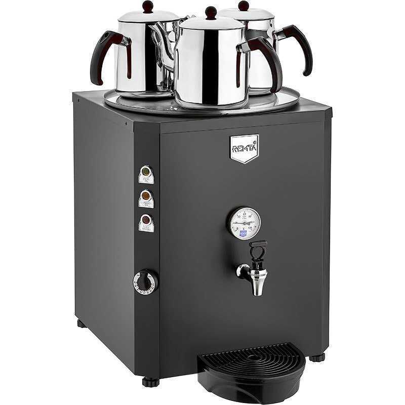 Remta Üç Demlik Jumbo Çay Makinesi 40 Litre (Otomatik Su Alma, Damacana)