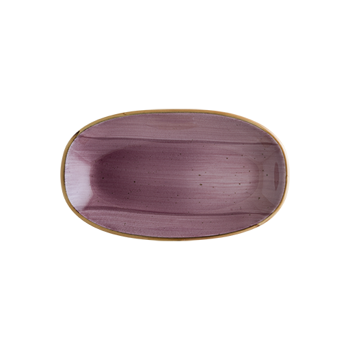 Aura Blackberry  Gourmet Oval Kayık Tabak 15*8.5 Cm