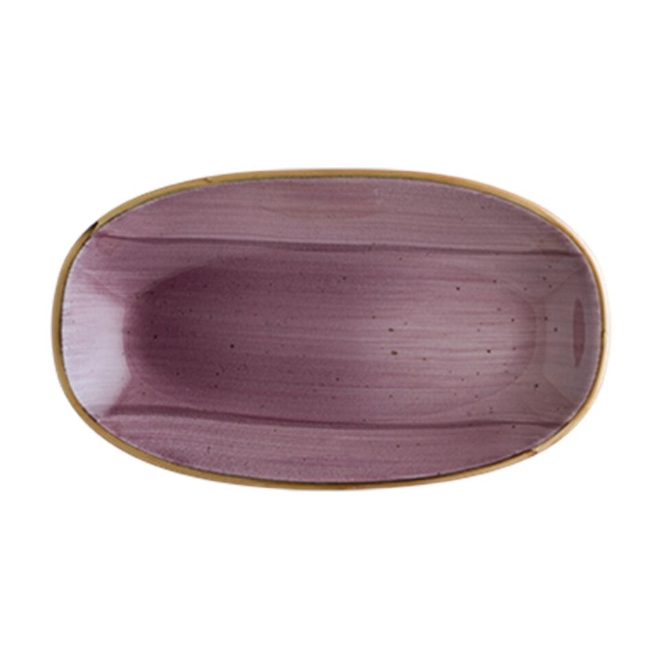 Aura Blackberry Gourmet Oval Kayık Tabak 19*11 Cm