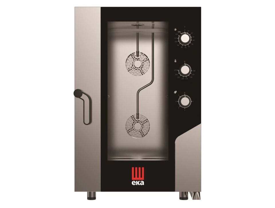 Elektrikli, Konveksiyonlu Fırın, Nemlendirmeli, Elektromekanik Kontrollü, 11*GN 1/1