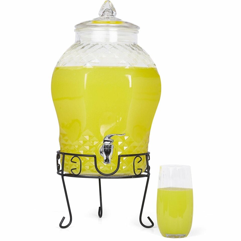 Cam Şerbetlik Musluklu 10 Litre