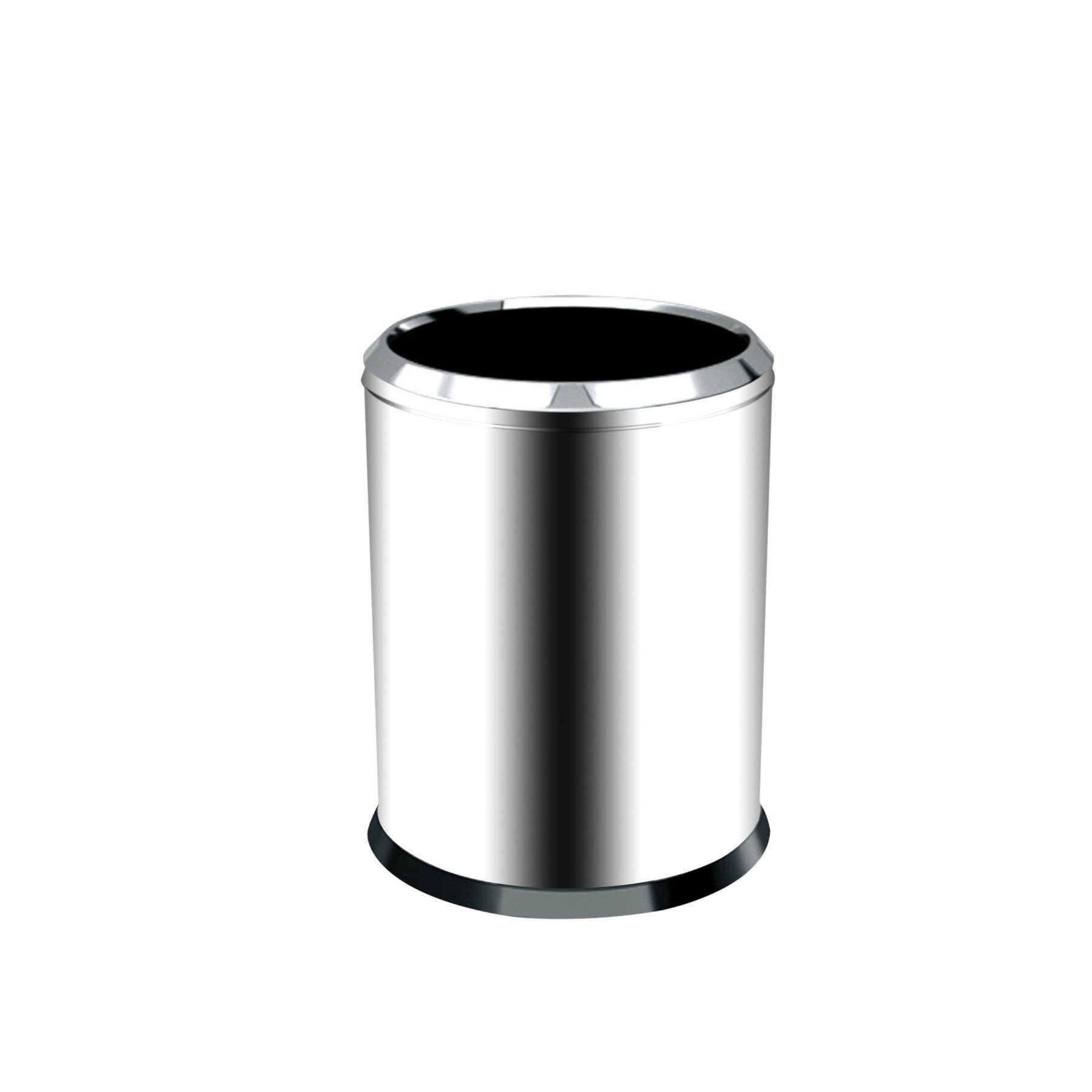 Krom Çemberli Çöp Kovası 8 Lt (430 Kalite)