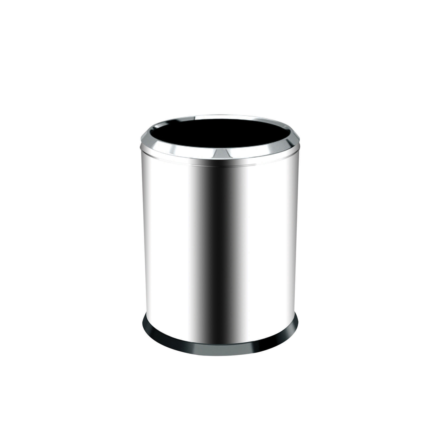 Krom Çemberli Çöp Kovası 8 Lt (430 Kalite)