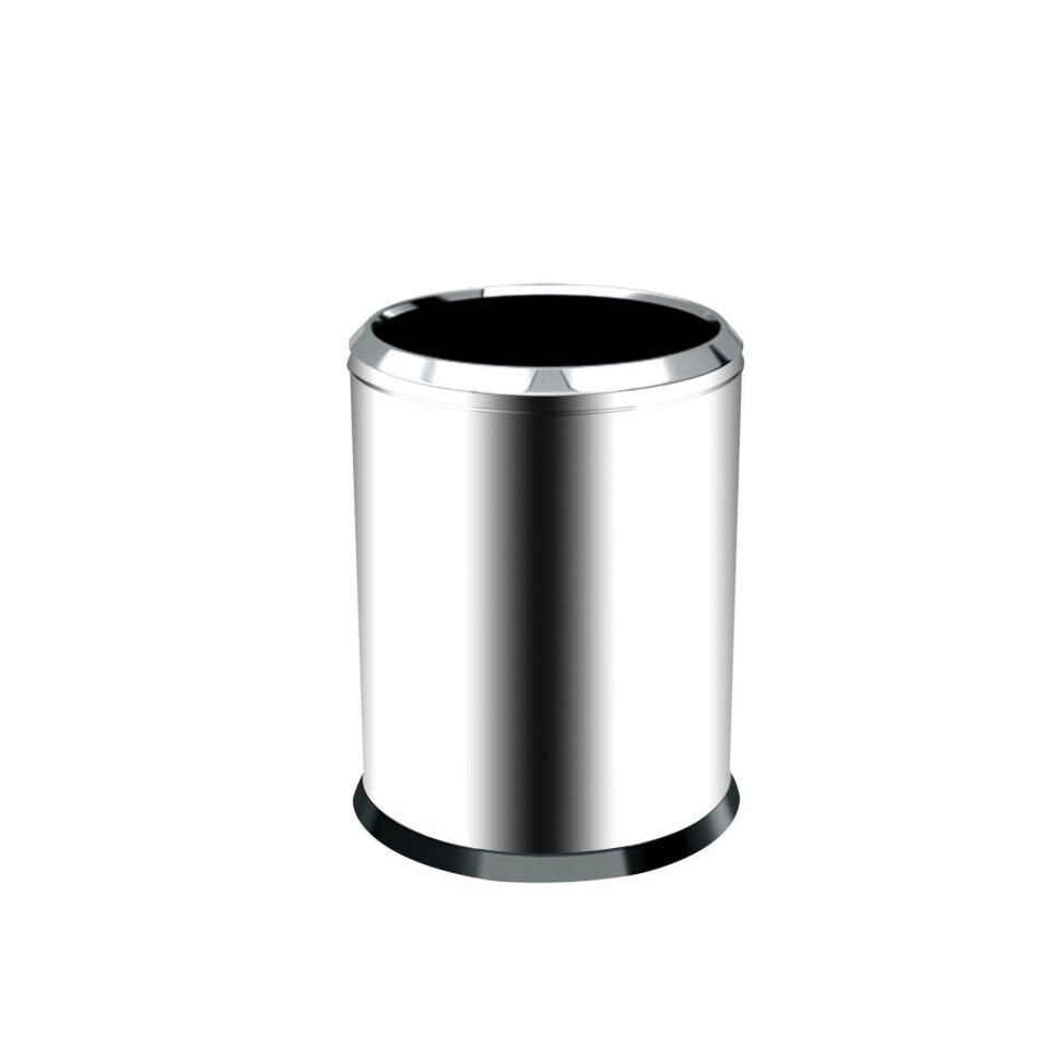 Krom Çemberli Çöp Kovası 8 Lt (430 Kalite)