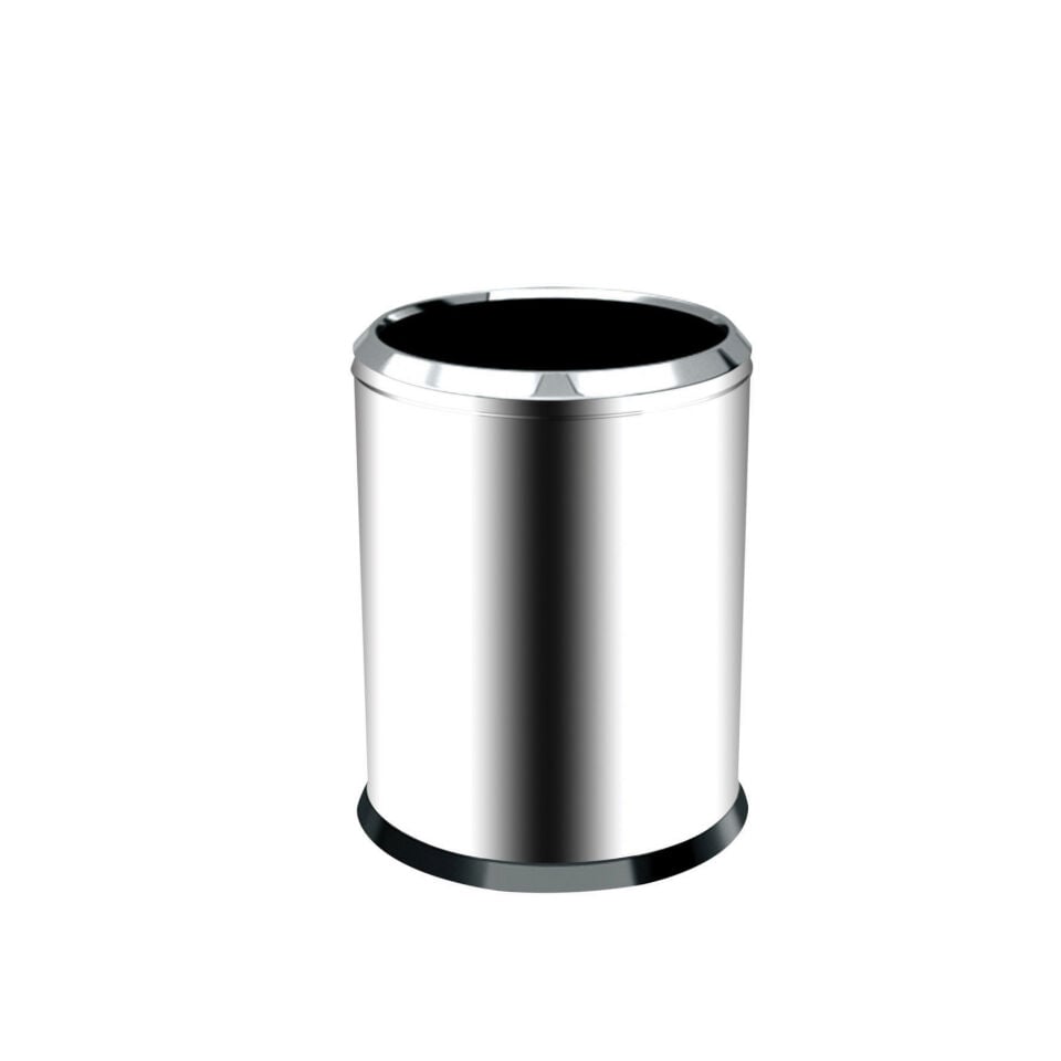 Krom Çemberli Çöp Kovası 8 Lt (430 Kalite)