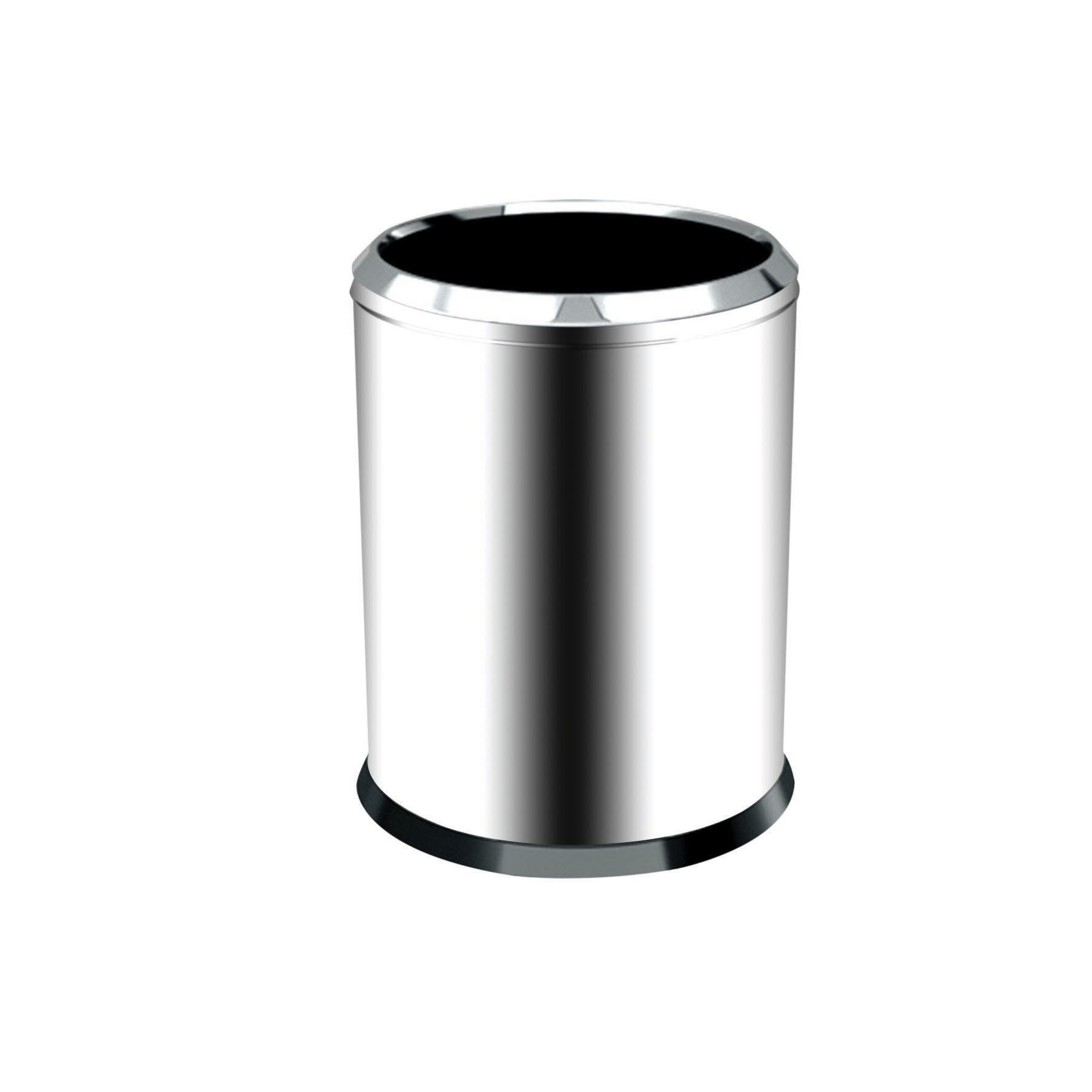 Krom Çemberli Çöp Kovası 12 Lt (430 Kalite)