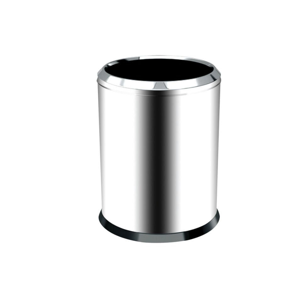 Krom Çemberli Çöp Kovası 12 Lt (430 Kalite)