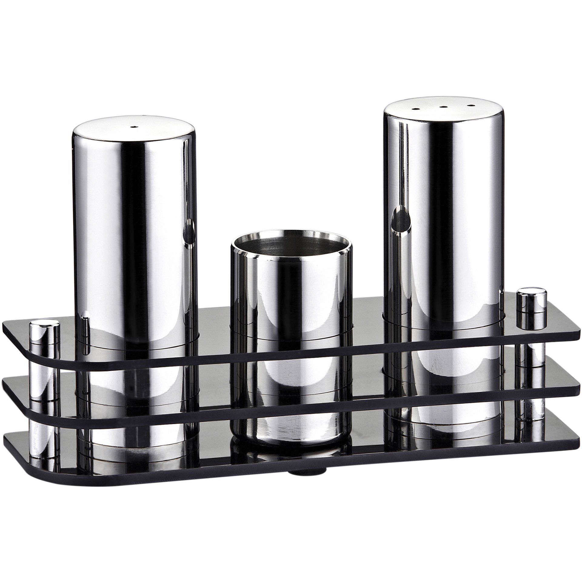 Pleksi Standlı 3'lü Tuzluk Takımı