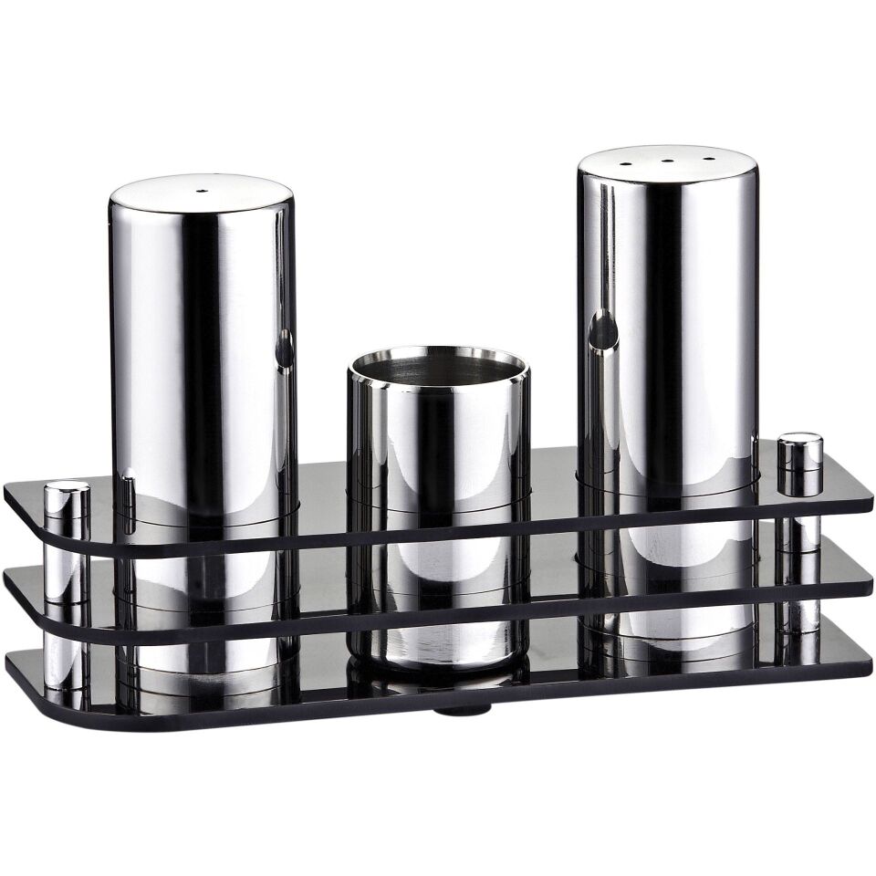 Pleksi Standlı 3'lü Tuzluk Takımı