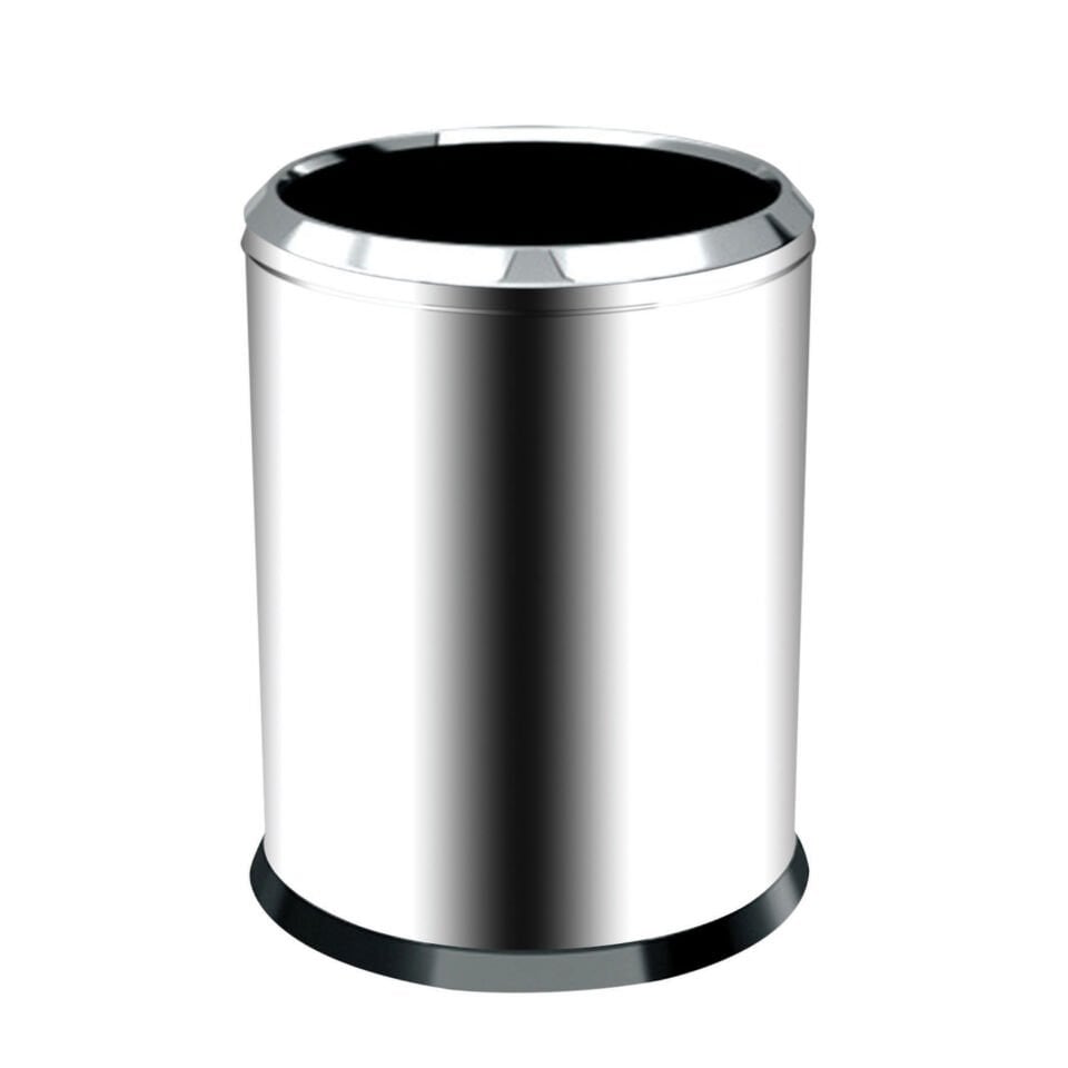 Krom Çemberli Çöp Kovası 27 Lt (430 Kalite)