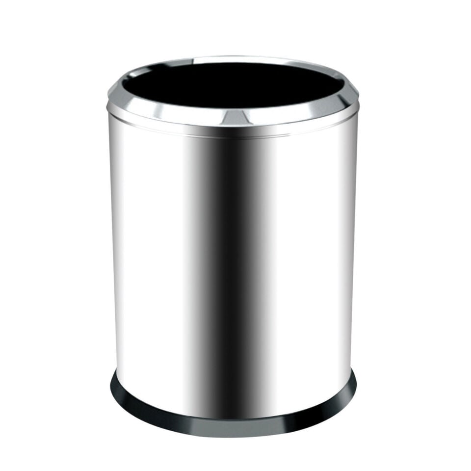 Krom Çemberli Çöp Kovası 27 Lt (430 Kalite)