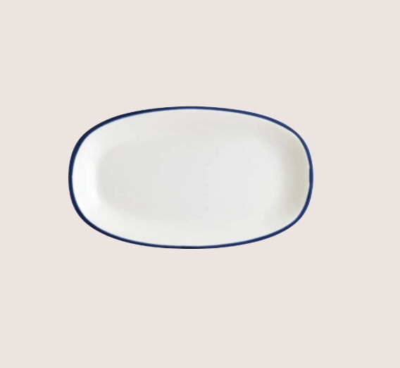 Linea Blue Gourmet Oval Kayık Tabak 15*8.5 Cm