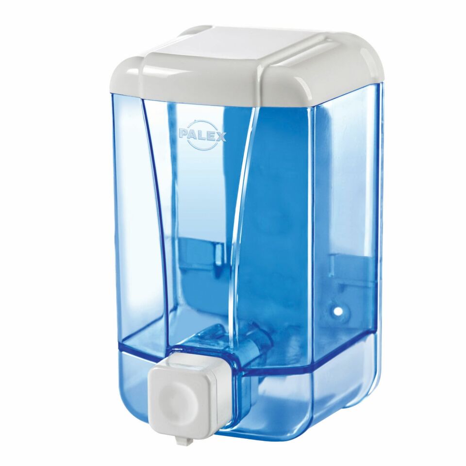 Sıvı Sabun Dispenseri 500 CC. (Şeffaf-Mavi)