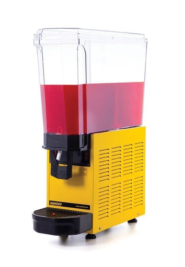 SAMIXIR Klasik Mono Karıştırıcılı Soğuk İçecek Dispenseri 20 Litre Sarı
