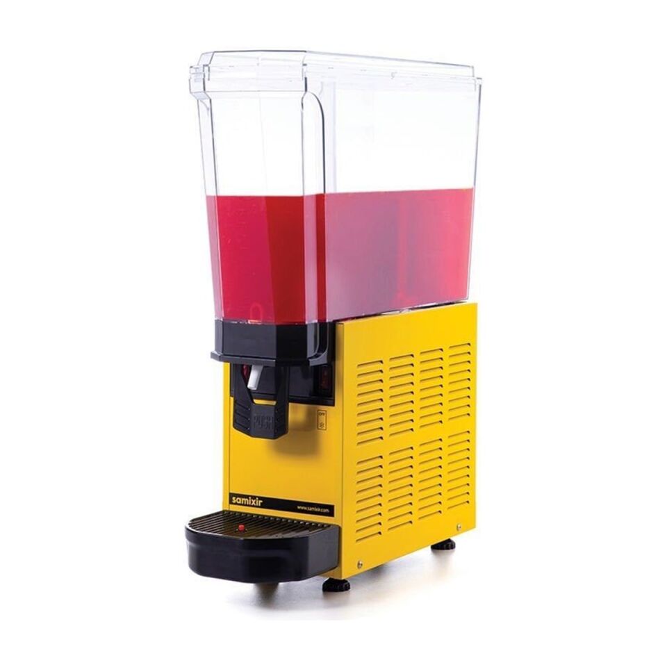 SAMIXIR Klasik Mono Karıştırıcılı Soğuk İçecek Dispenseri 20 Litre Sarı