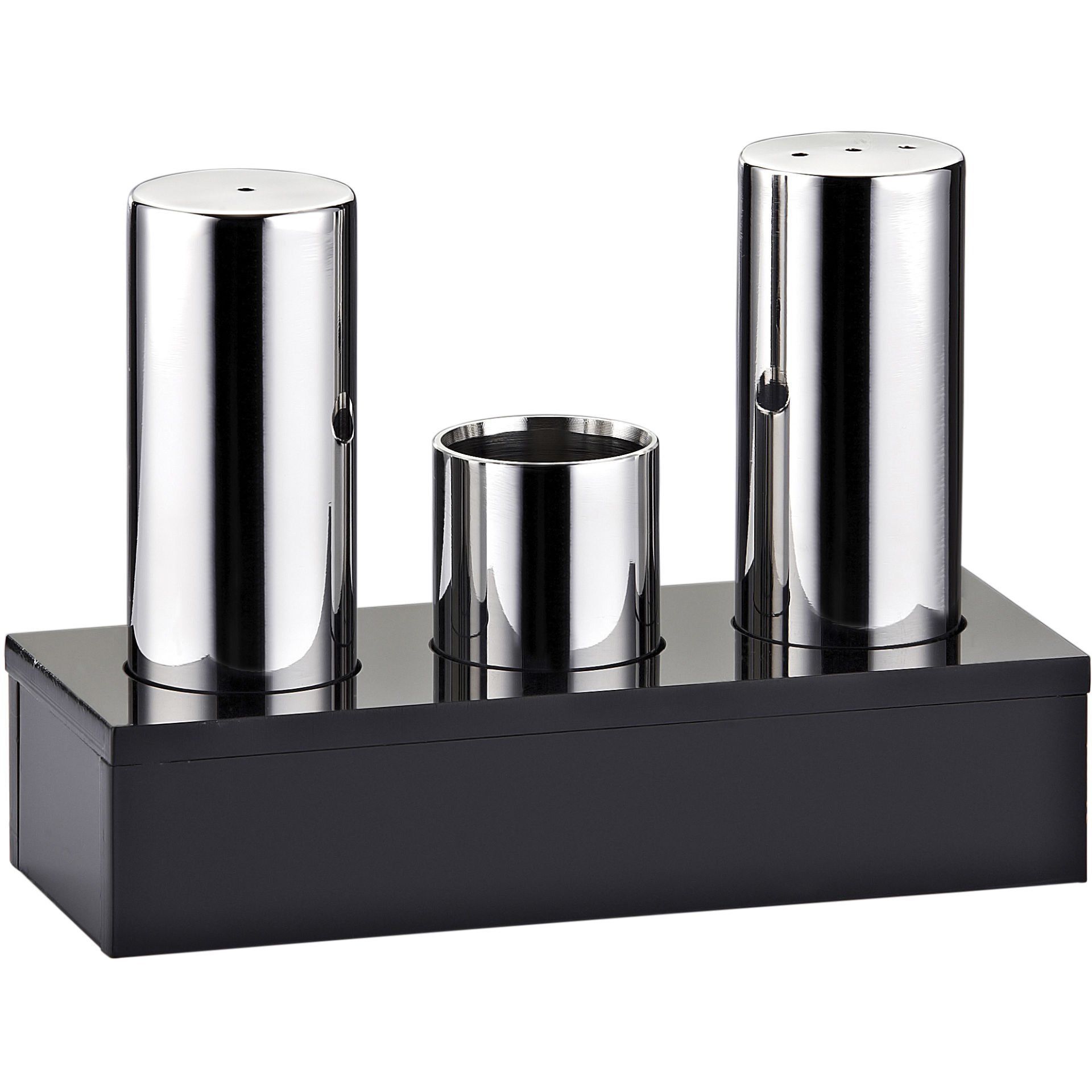 Pleksi Standlı Üçlü Tuzluk Takımı