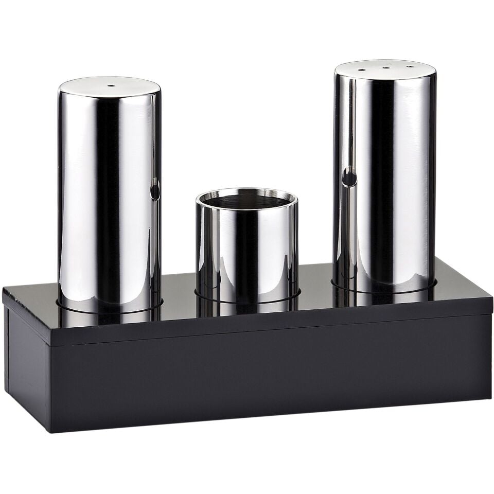 Pleksi Standlı Üçlü Tuzluk Takımı