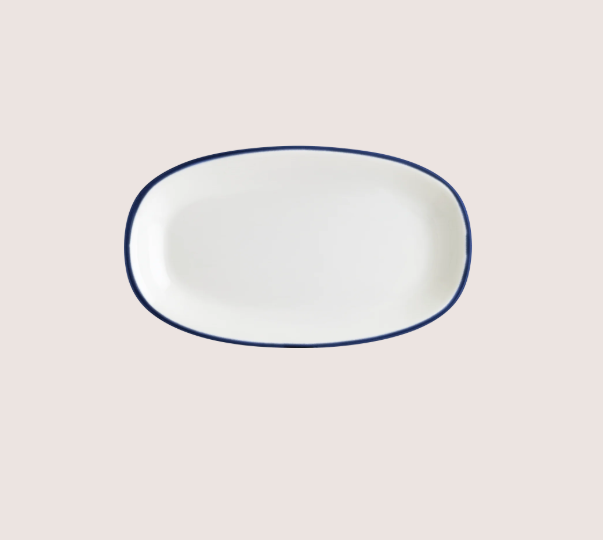 Linea Blue Gourmet Oval Kayık Tabak 24*14 Cm