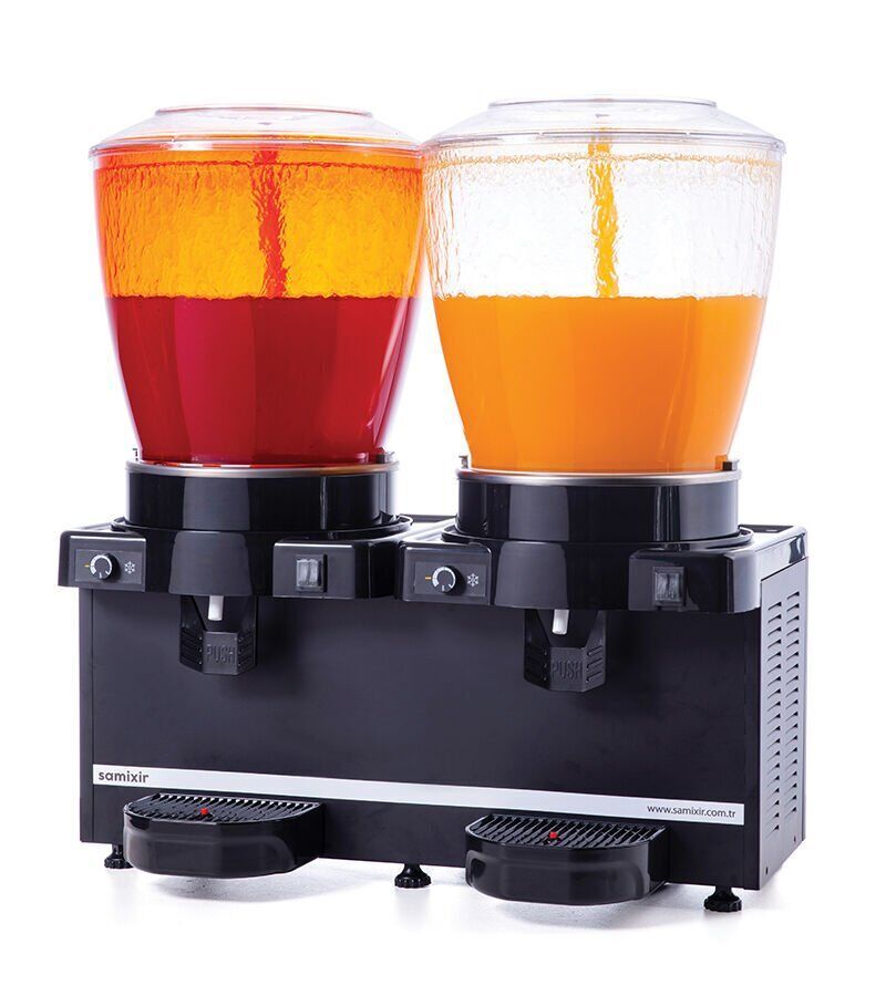 SAMIXIR Panoramik 22 Twin Fıskiyeli Soğuk İçecek Dispenseri 22+22 Litre