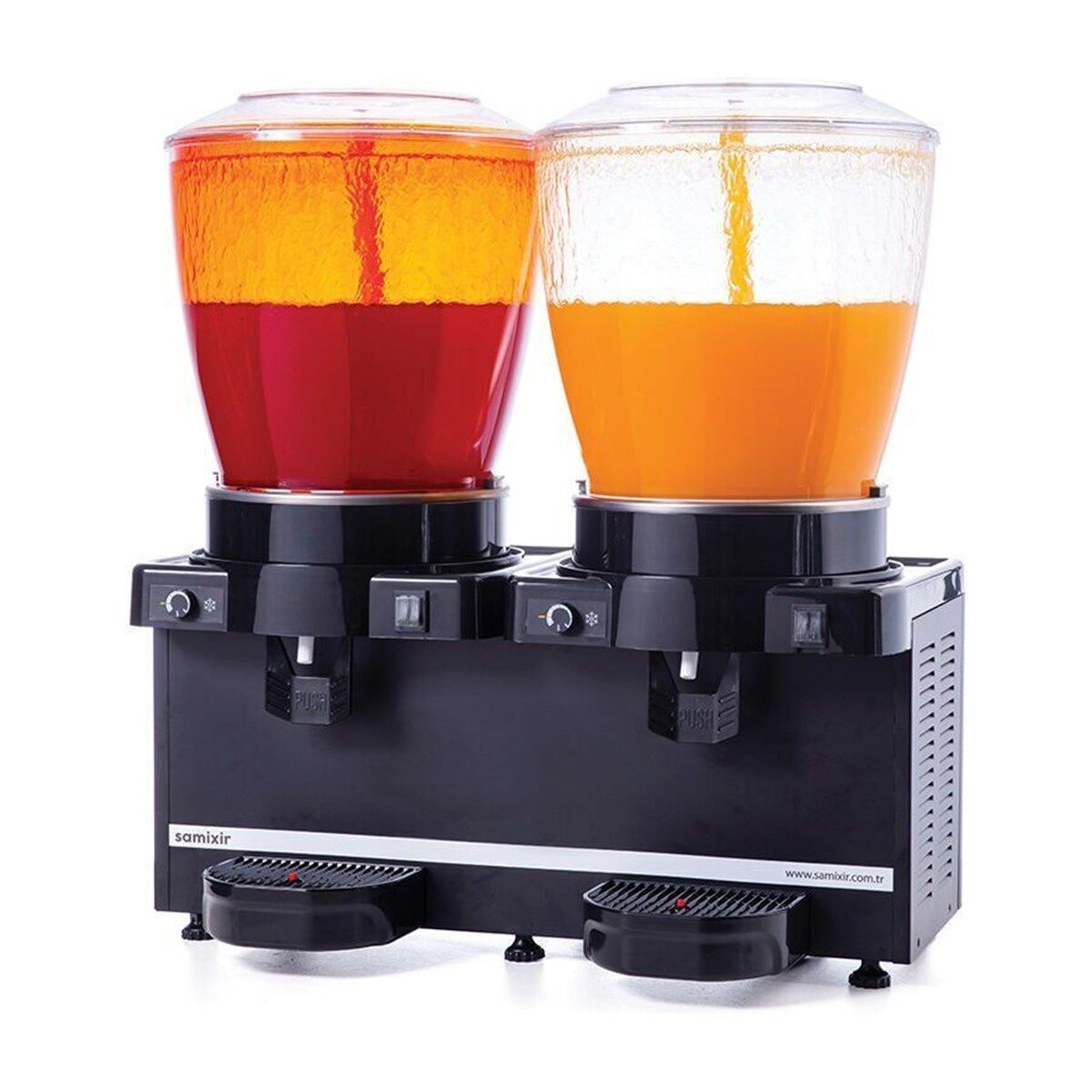 SAMIXIR Panoramik 22 Twin Fıskiyeli Soğuk İçecek Dispenseri 22+22 Litre