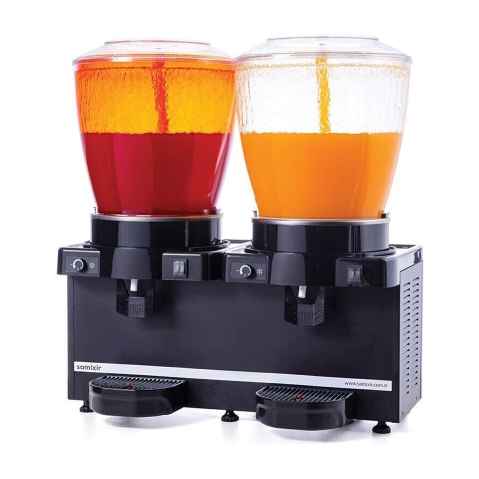 SAMIXIR Panoramik 22 Twin Fıskiyeli Soğuk İçecek Dispenseri 22+22 Litre