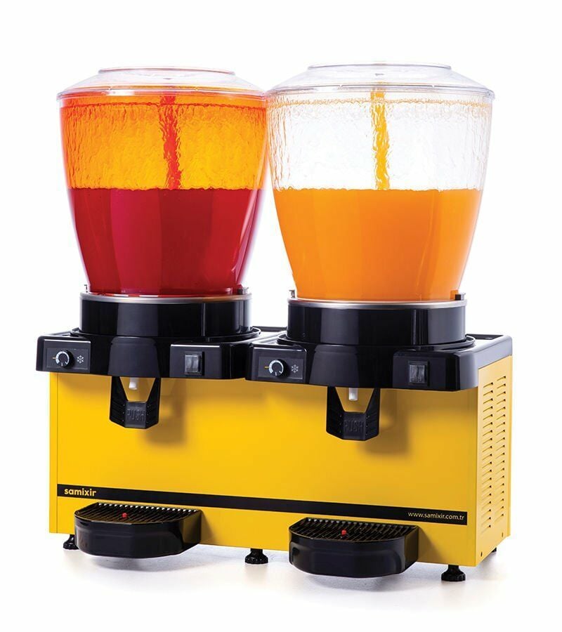 SAMIXIR Panoramik 22 Twin Fıskiyeli Soğuk İçecek Dispenseri 22+22 Litre