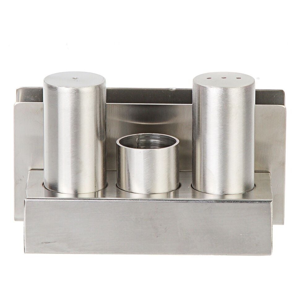 Çelik Tuzluk ve Peçetelik Takımı