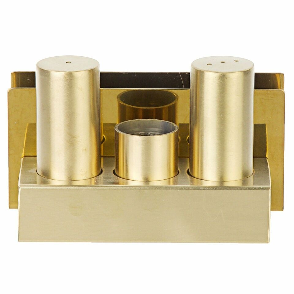 Çelik Tuzluk ve Peçetelik Takımı Altın