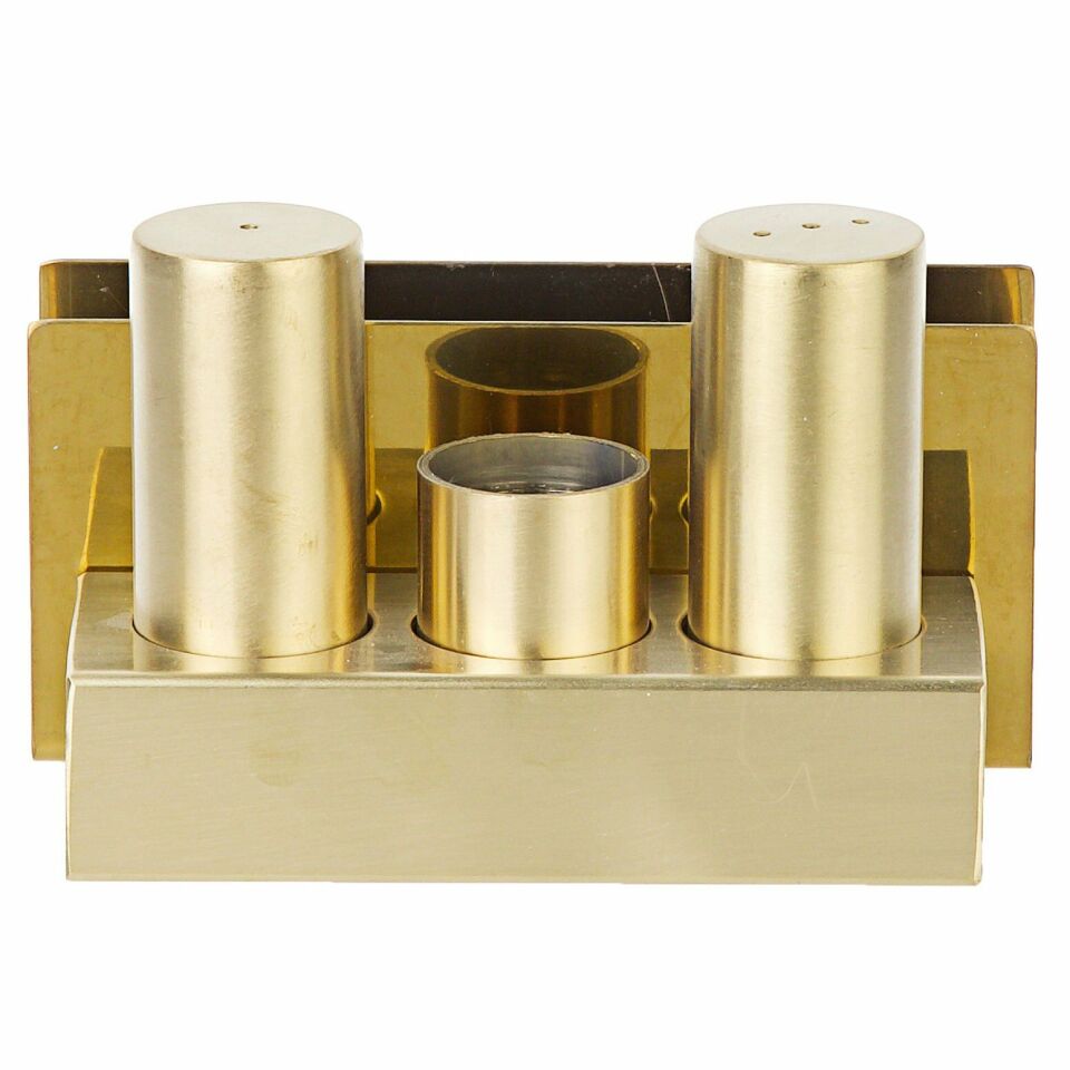 Çelik Tuzluk ve Peçetelik Takımı Altın