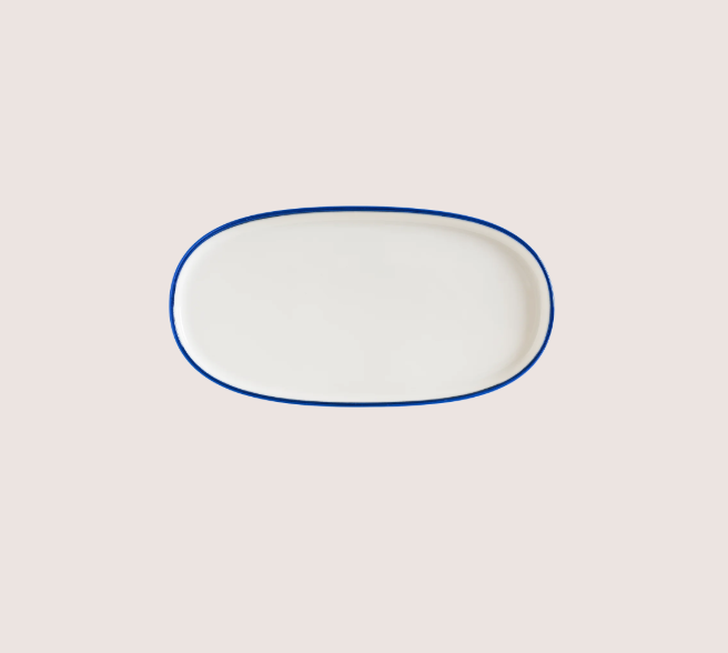 Linea Blue Hygge Oval Tabak 25 Cm