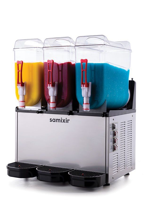 SAMIXIR Slush Triple Meyve Suyu Dispenseri 12+12+12 Litre