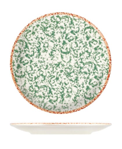 Venecia Green Lona Düz Tabak 23 cm