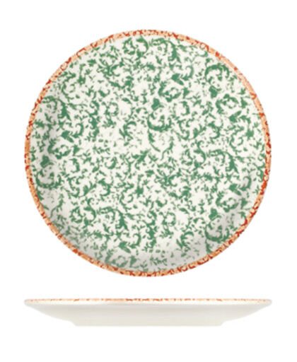 Venecia Green Lona Düz Tabak 25 cm