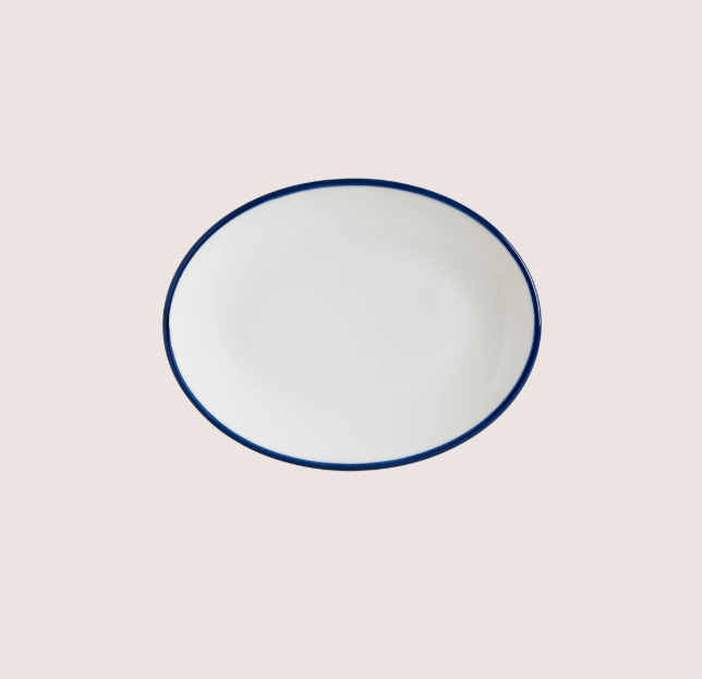 Linea Blue Moove Oval Tabak 25 Cm