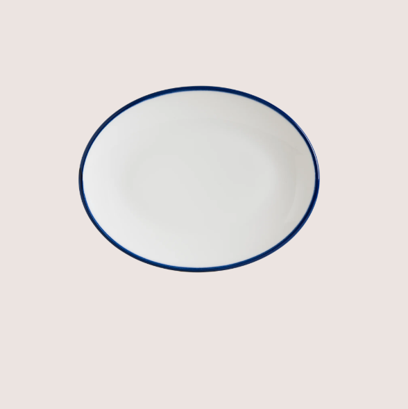 Linea Blue Moove Oval Tabak 31*24 Cm