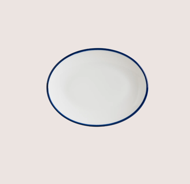 Linea Blue Moove Oval Tabak 36*28 Cm