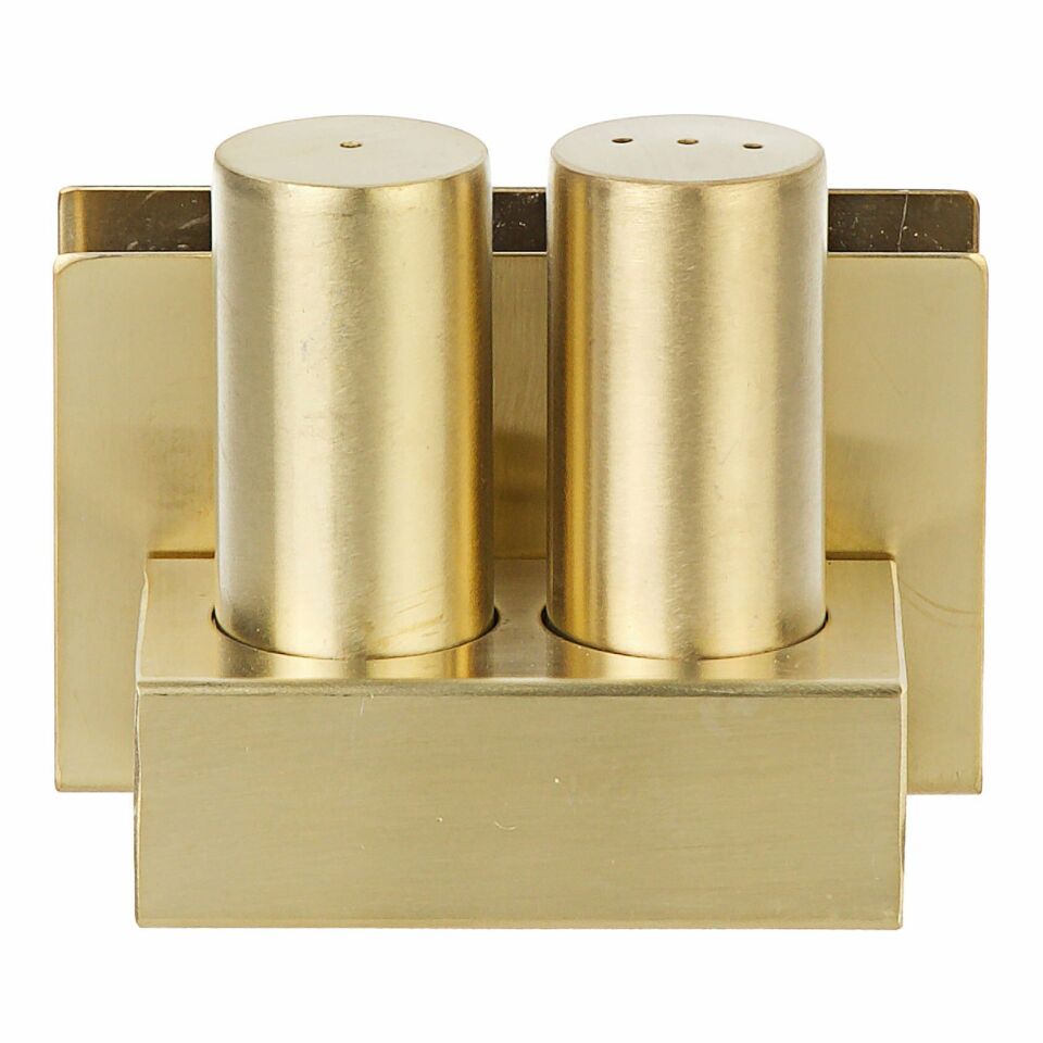 Çelik Tuzluk ve Peçetelik Takımı Altın