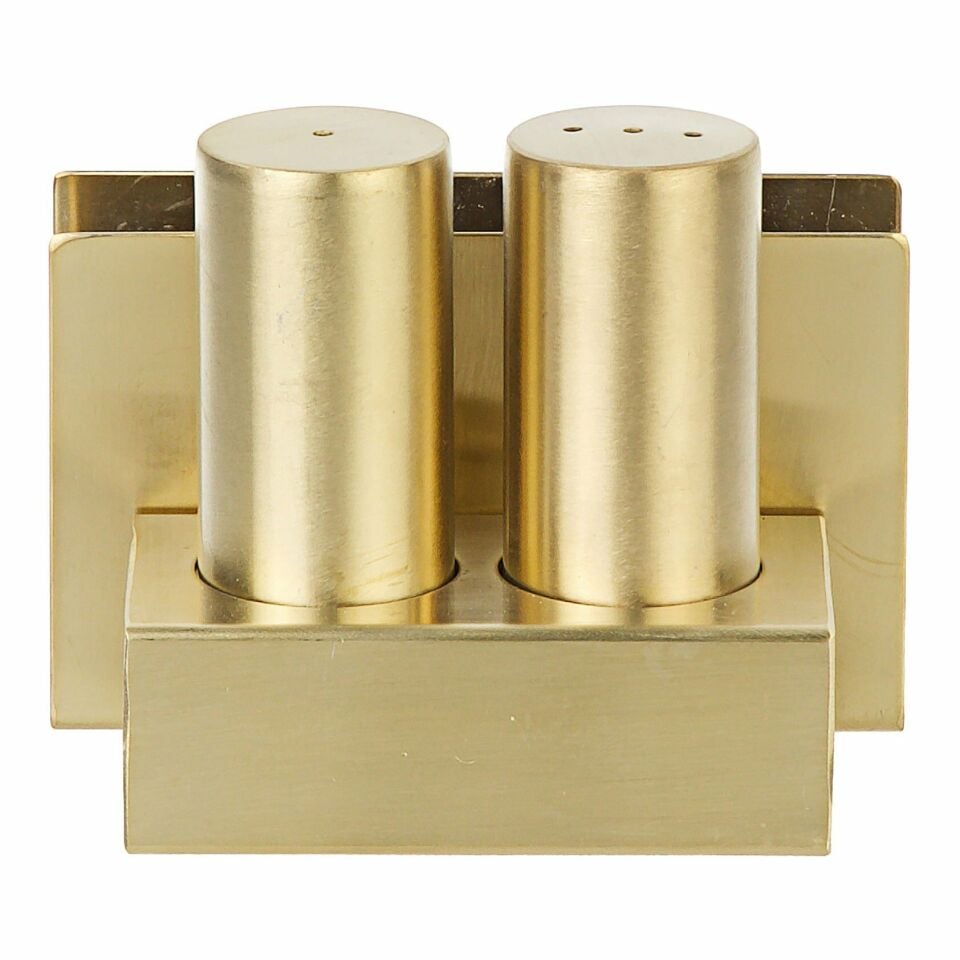 Çelik Tuzluk ve Peçetelik Takımı Altın