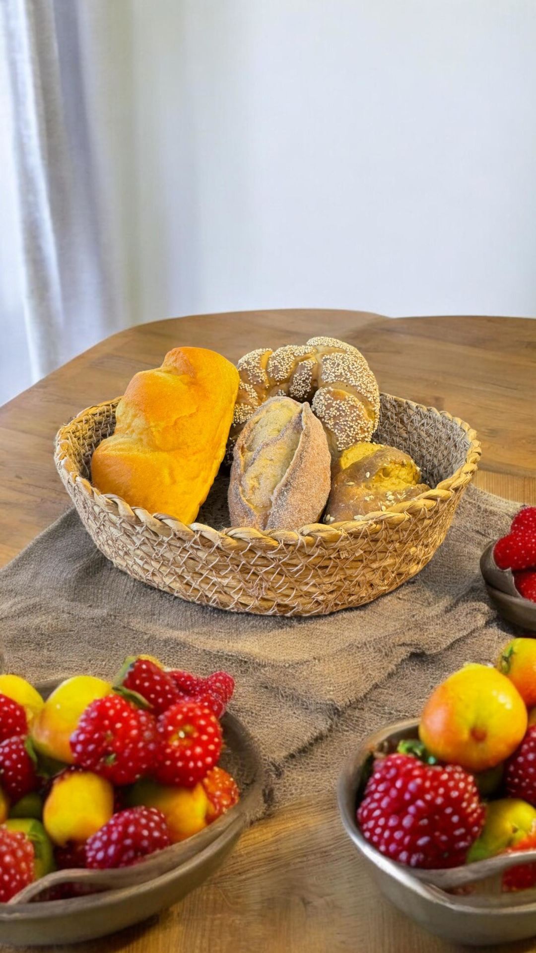 Hasır Sepet 22 Cm (5 Adet)