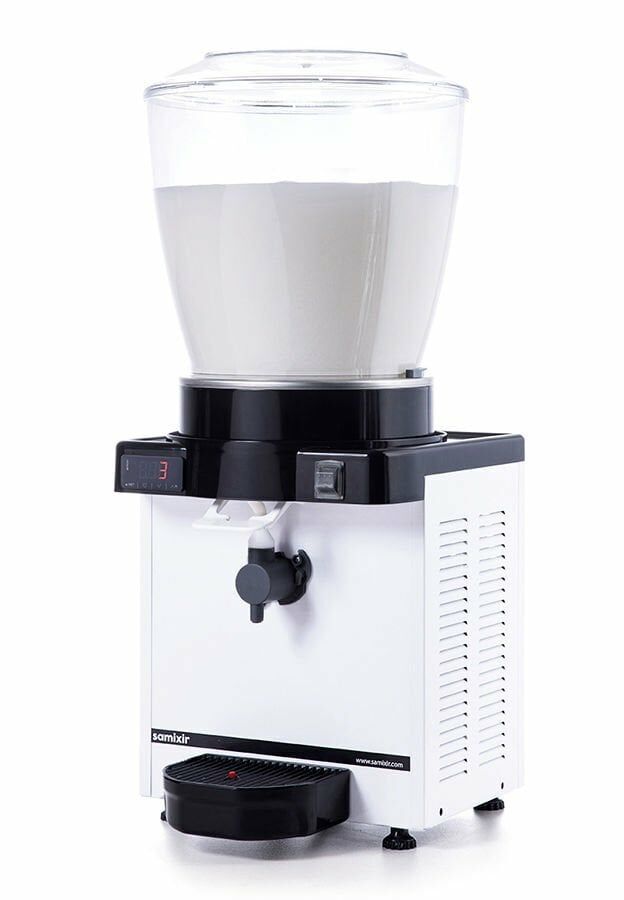 SAMIXIR KAM22 Panoramik Köpüklü Ayran Dispenseri  22 Litre Beyaz