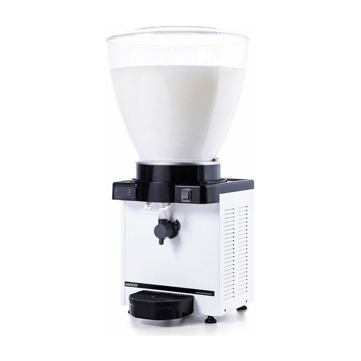 SAMIXIR KAM40 Panoramik Köpüklü Ayran Dispenseri  40 Litre Beyaz
