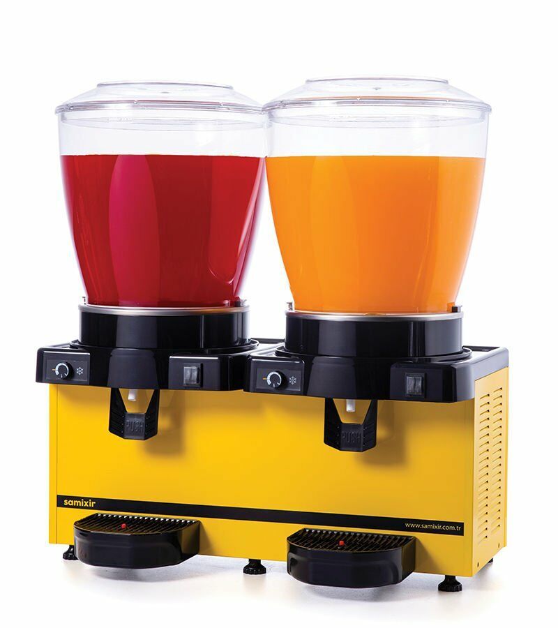 SAMIXIR Panoramik 22 Twin Karıştırıcılı Soğuk İçecek Dispenseri 22+22 Litre